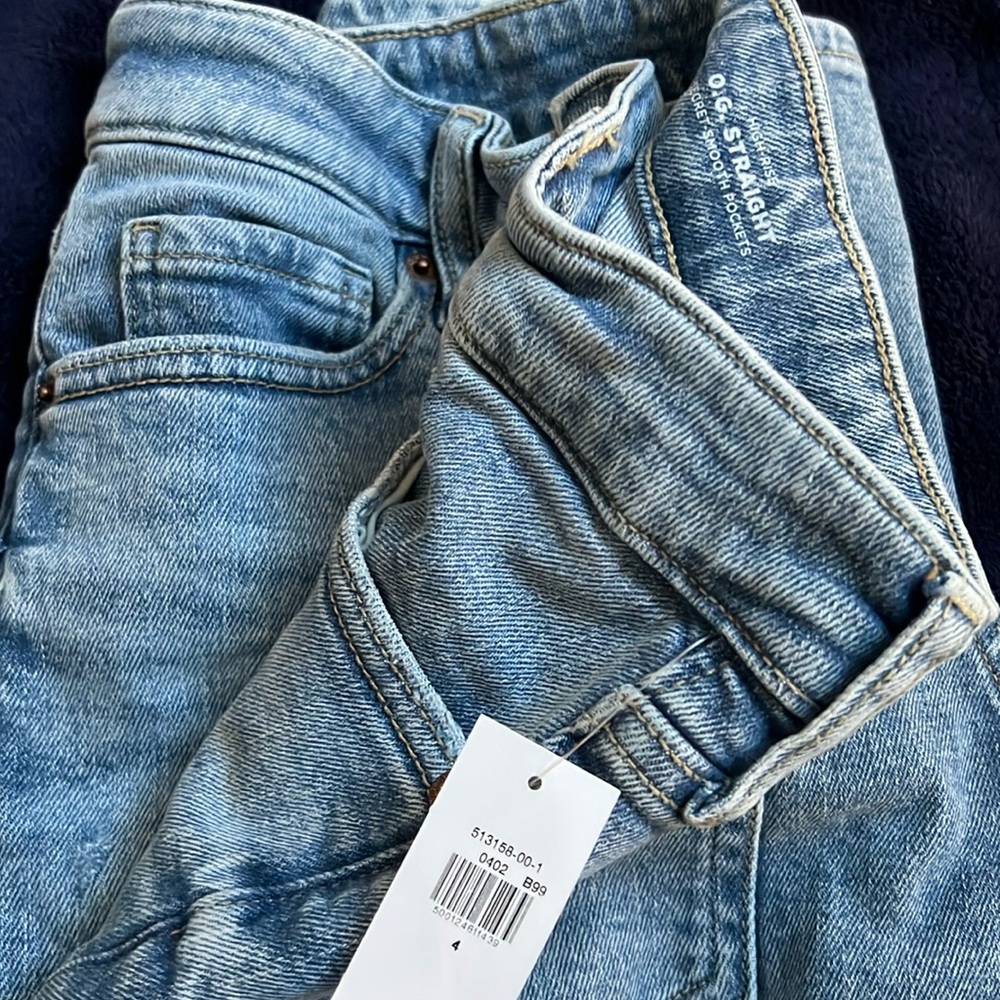 High rise straight jeans